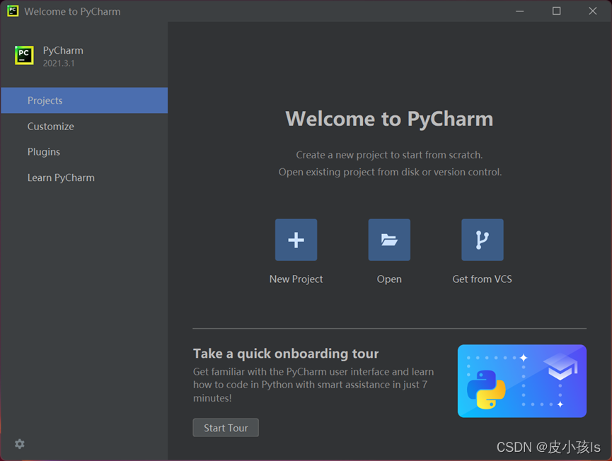 Pycharm主界面